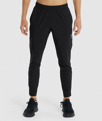 Gymshark Arrival Woven Muške Jogger Hlače Crne | HR 2232WNB